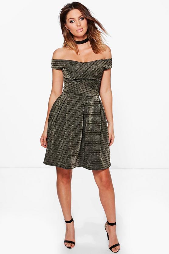 Metallic hotsell stripe dress