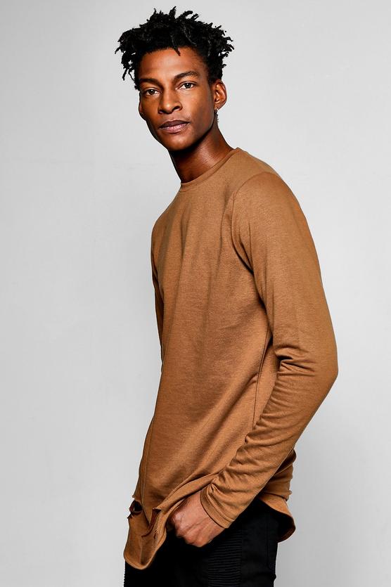 Long sleeve sweater with cheap thumb hole