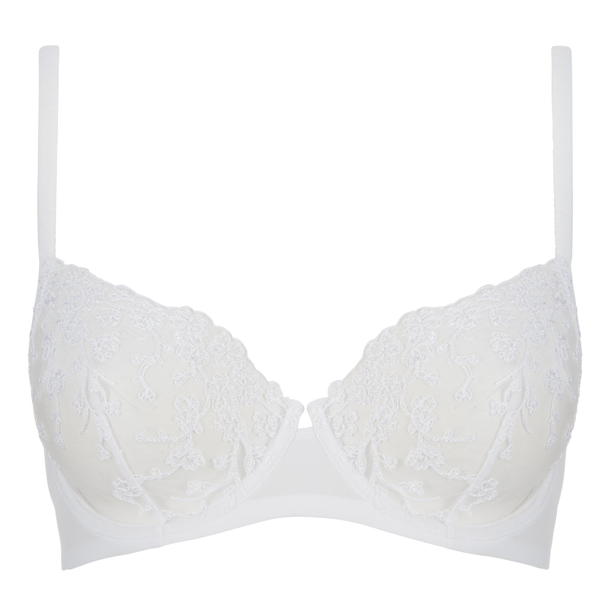 Dunnes Stores  White Isla Lace Underwired Balcony Bra