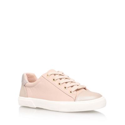 Carvela light store lace up trainers