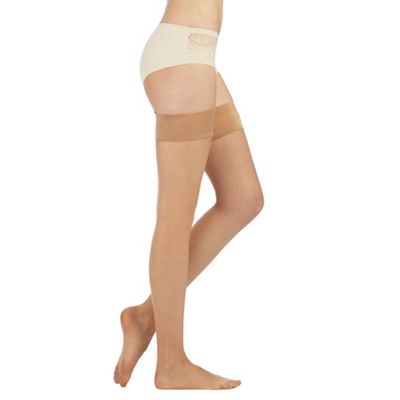 J by Jasper Conran Designer natural 10D smooth top hold ups