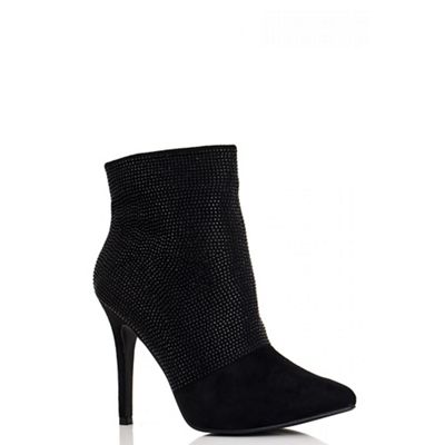 Quiz black hot sale diamante shoes