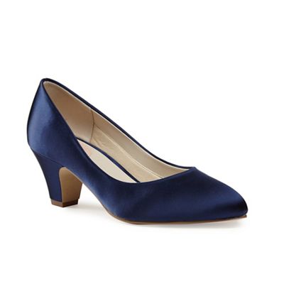 navy almond toe court shoes