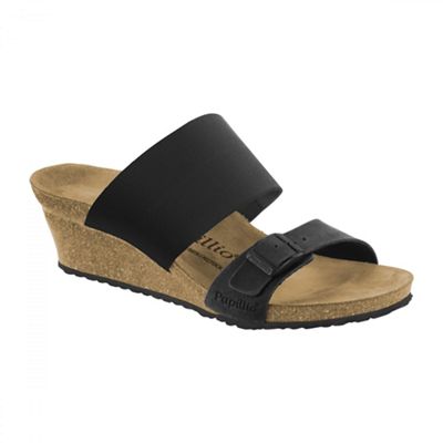 Birkenstock Black Della ladies wedged sandals