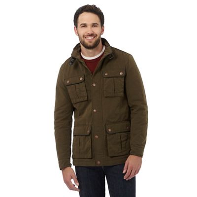 RJR.John Rocha Big and tall dark green pocket jacket