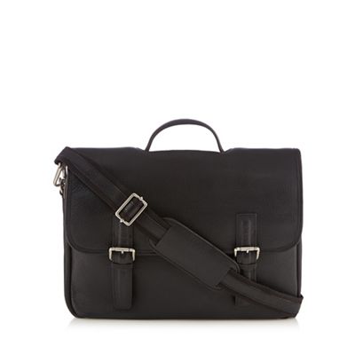 Hammond u0026 Co. by Patrick Grant Designer black grained leather briefcase