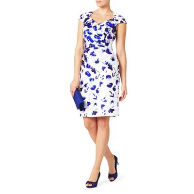 Jacques Vert Shantung Border Print Dress