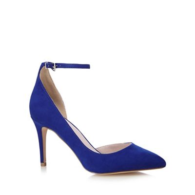 Faith Blue Cady high pointed court shoes