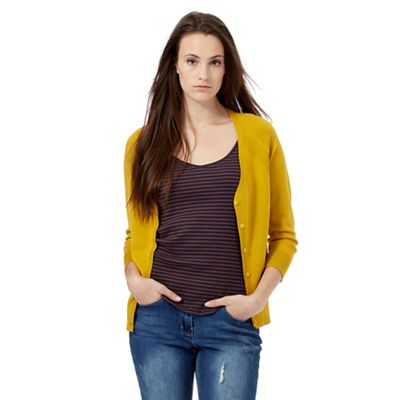 Dark yellow outlet cardigan