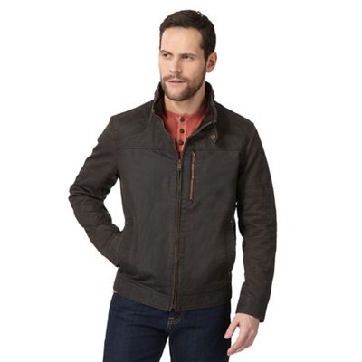 Mantaray waxed biker discount jacket