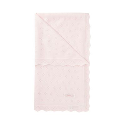 Designer Babies pale pink knitted blanket