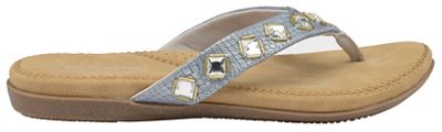 Silver Dunlop ladies toe post sandals