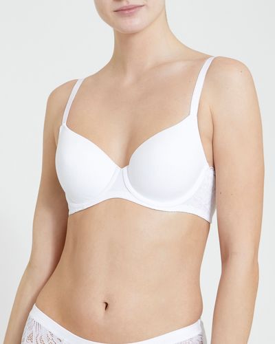 Dunnes Stores  Black-white Lace Wing Underwired T-Shirt Bra