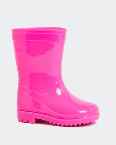 plain pink wellies