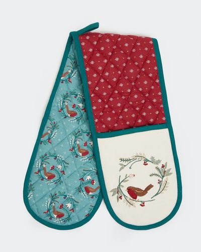 Double Oven Mitt - Red Robins