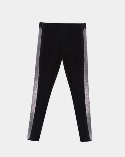 Dunnes Stores  Black Girls Glitter Velour Legging (2-8 years)