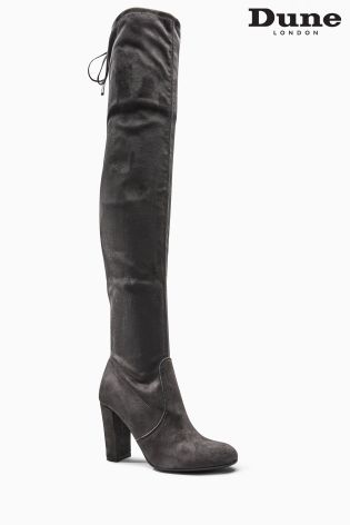 Dune sibyl leather hot sale over knee boots