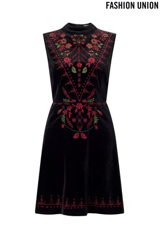 Fashion union velvet dress best sale