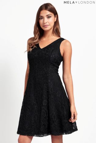 Mela london outlet black lace dress