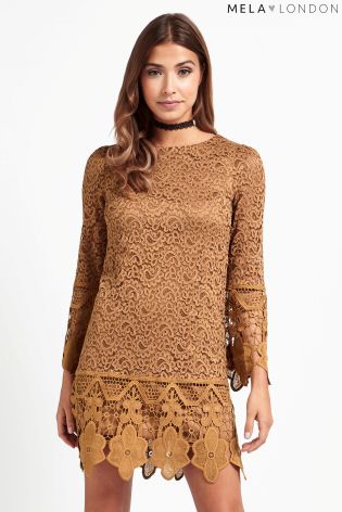 Mela london long hot sale sleeve lace dress