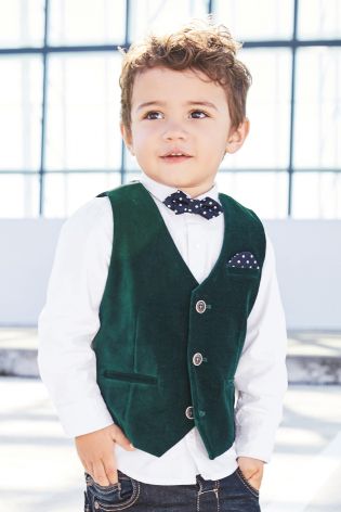 Green velvet outlet waistcoat