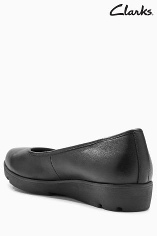 Black Clarks Evie Buzz Ballet Shoe